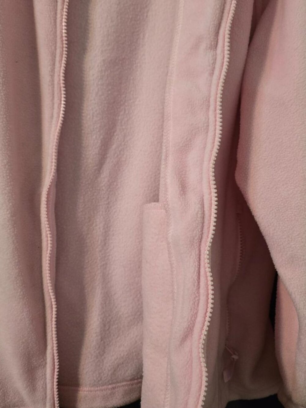 XL Lake‎ Matley Zipper Fleece un-lined Pocket Collar Pink Sweater Jacket Bomber - Picture 9 of 13